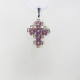 Small Cross - Trevina-Violet Organza - 1
